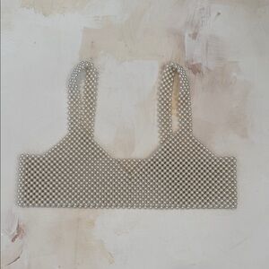 Chic Pearl Embellished Bralette